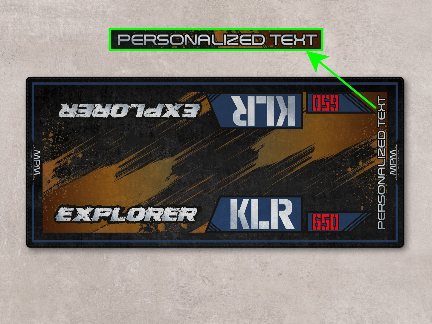 MPM Motorcycle Mat for Kawasaki KLR 650 - MM7431