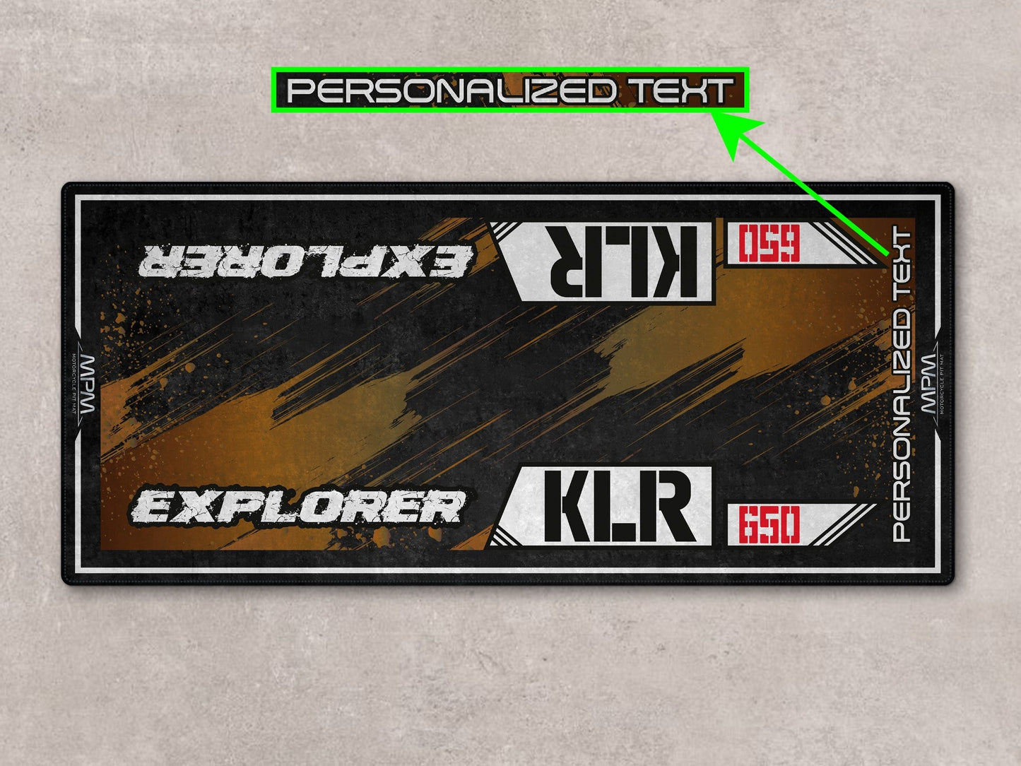 MPM Motorcycle Mat for Kawasaki KLR 650 - MM7431