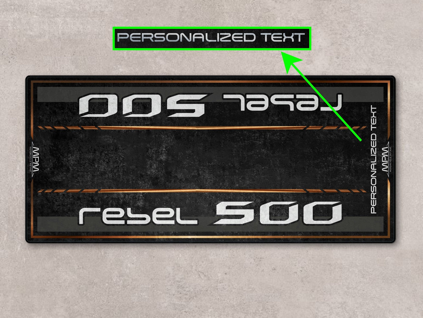 MPM Motorcycle Mat for Honda Rebel 500 - MM7439