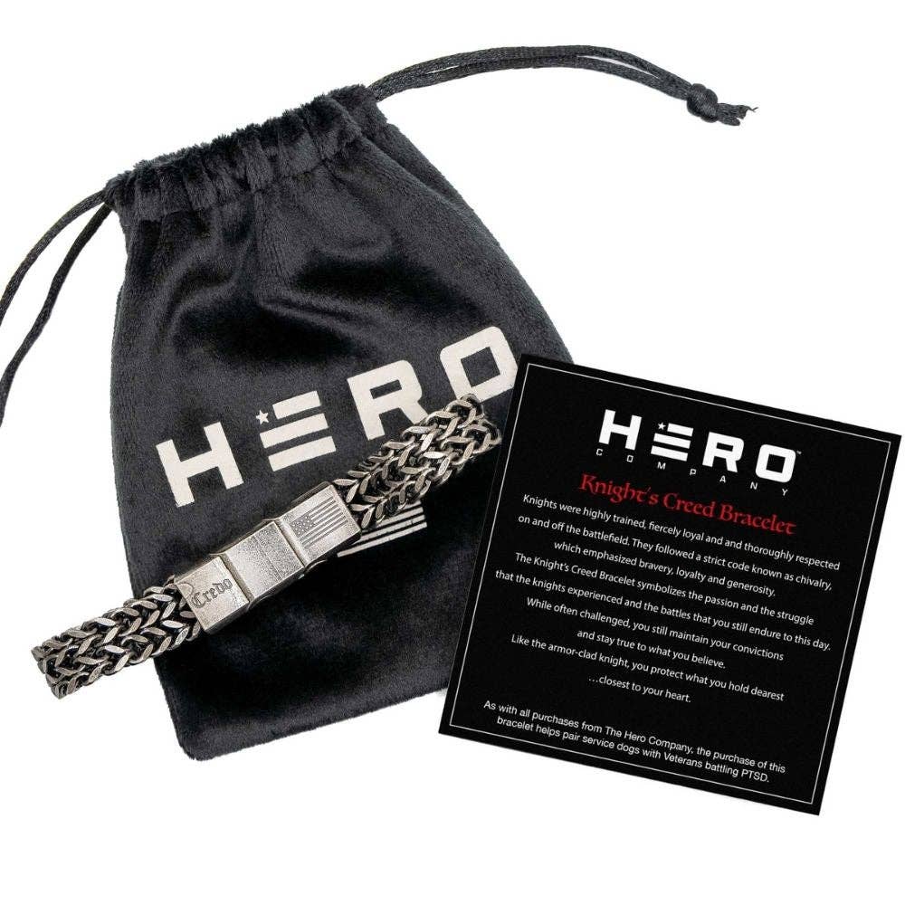 The Hero Company- Knight's Creed BELIEVE Credo Bracelet: Helps Pair Veterans with Service or Shelter Dogs