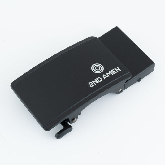 2ND AMEN Gun Belt - Ratchet Track Buckle - Logo Black
