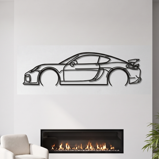 2016 Cayman GT4 981 Metal Car Wall Art - MT0897