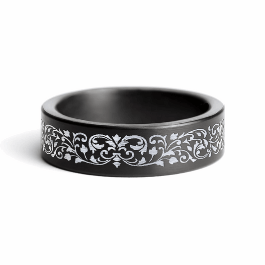 Gunmetal Vine & Leaf Barrel Band