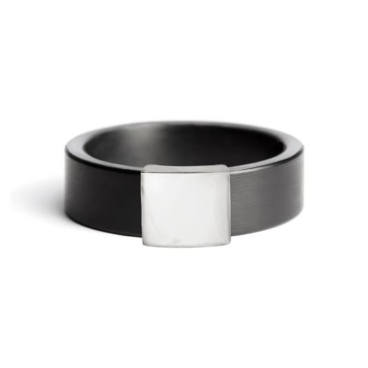 Gunmetal 7mm Silver Platinum Barrel Band