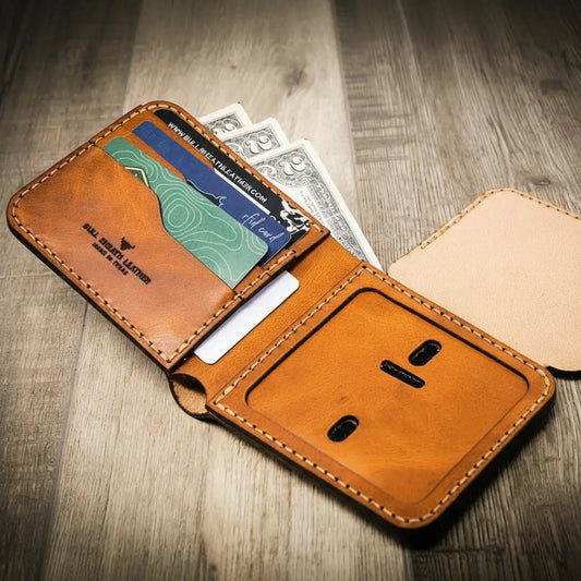 Badge Bifold Wallet - Chestnut Brown
