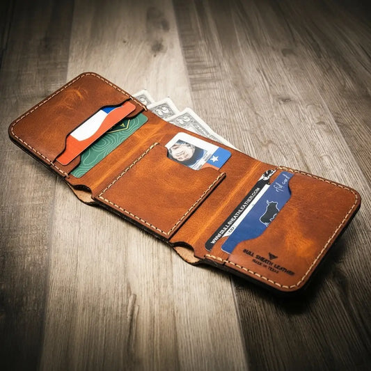The Trinity Trifold Wallet - Chestnut Brown