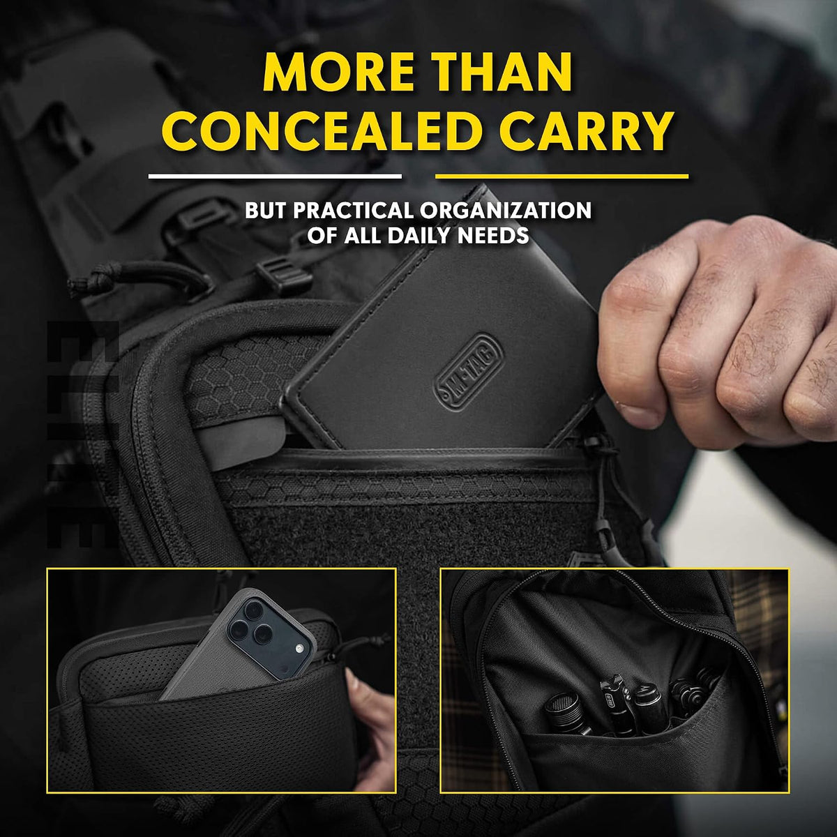 M-Tac Sling Pistol Bag Hex with Loop Panel