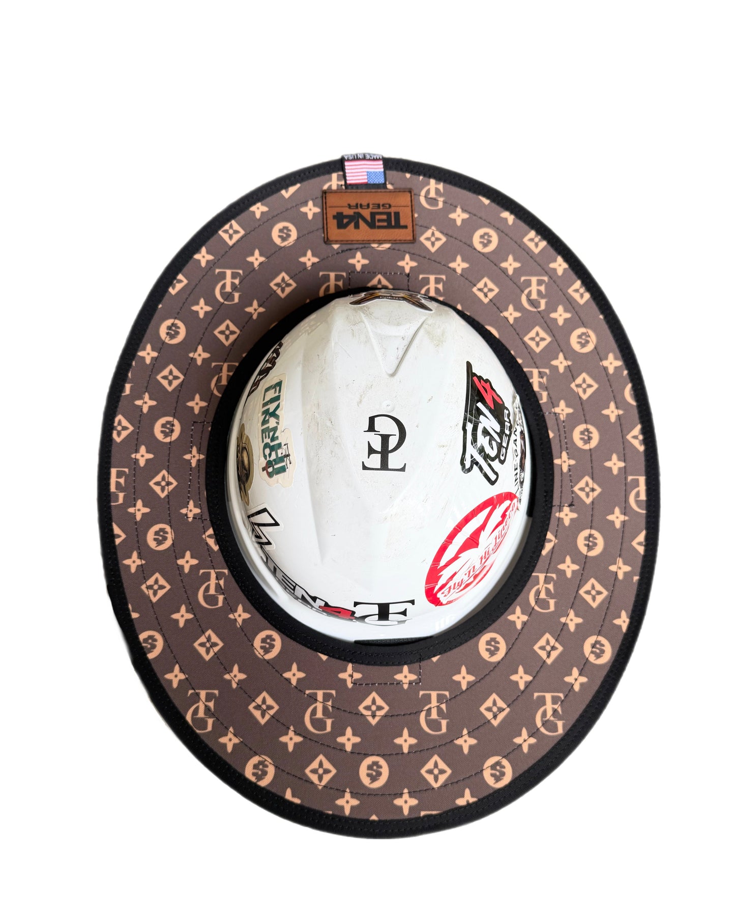 TG Brown Hard Hat Sun Shade Visor – Water-Resistant Worksite Visor for Full Brim & Kask Hard Hats