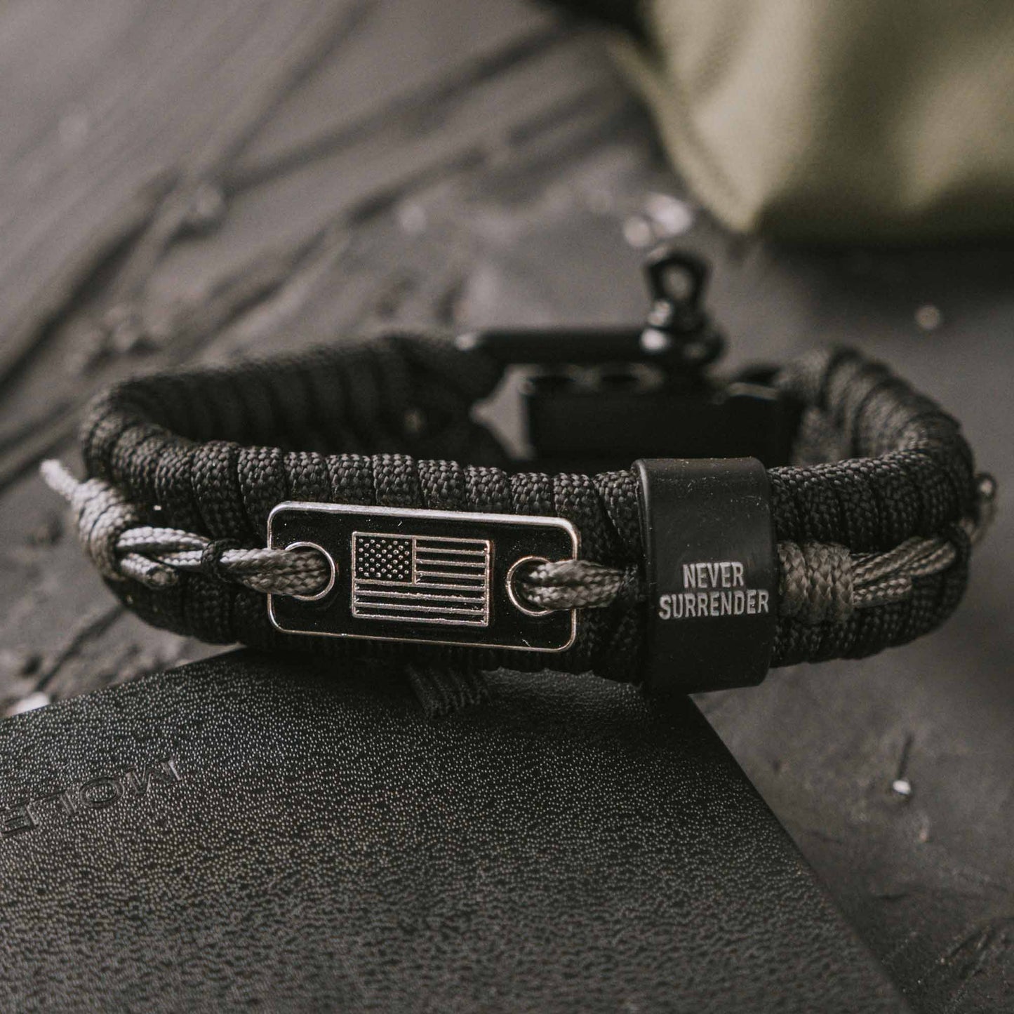 The Hero Company- Never Surrender Barbed Wire Paracord Bracelet: Helps Pair Veterans With A Service Dog Or Shelter Dog