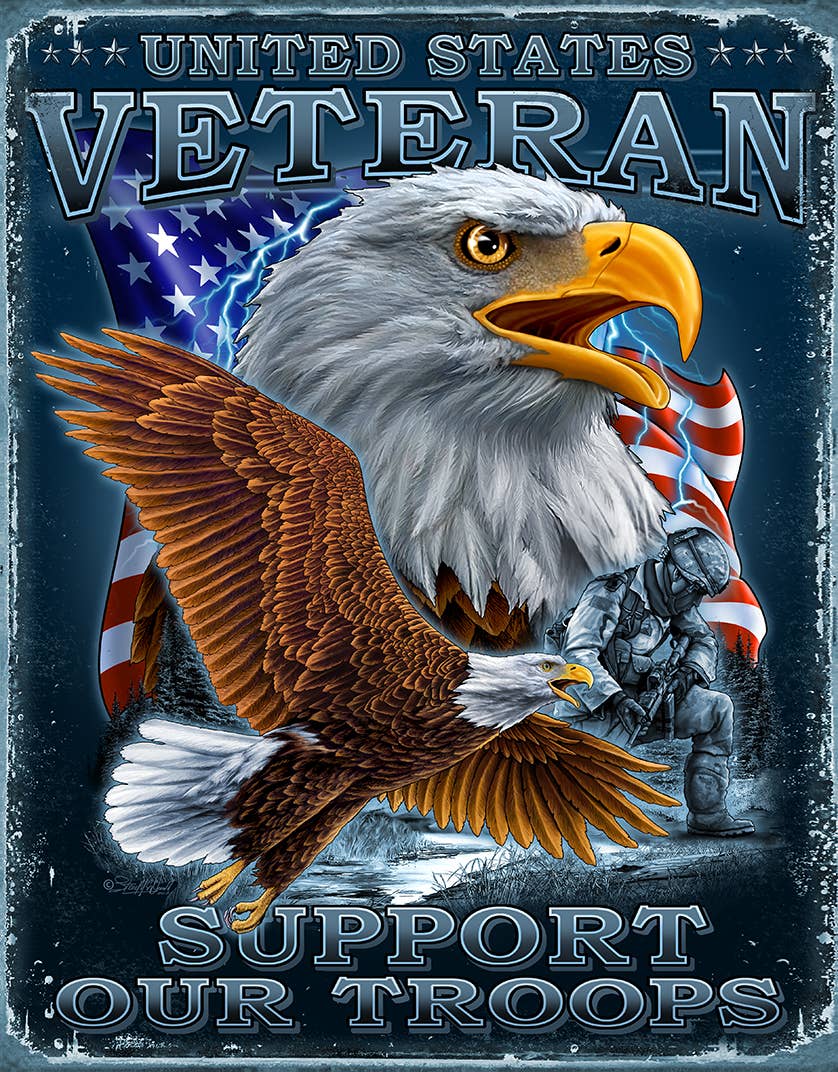 US Veterans Tin Sign