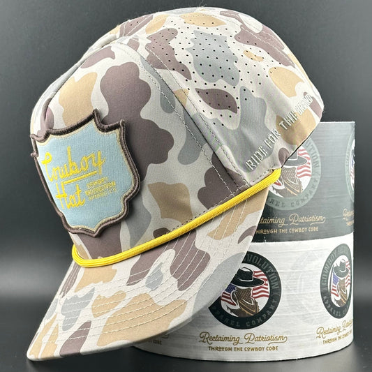 Marshland Camo Patch “Cowboy Hat” - Performance Rope Hat