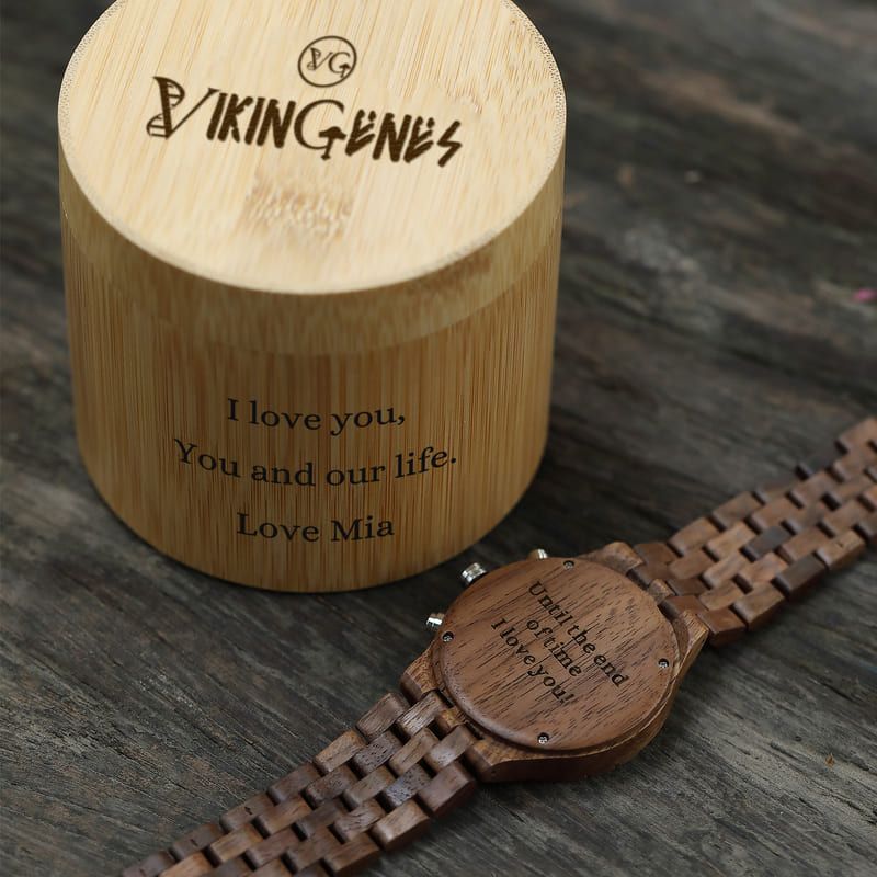 Handcrafted Sydney Personalized Wooden Chronograph Watch