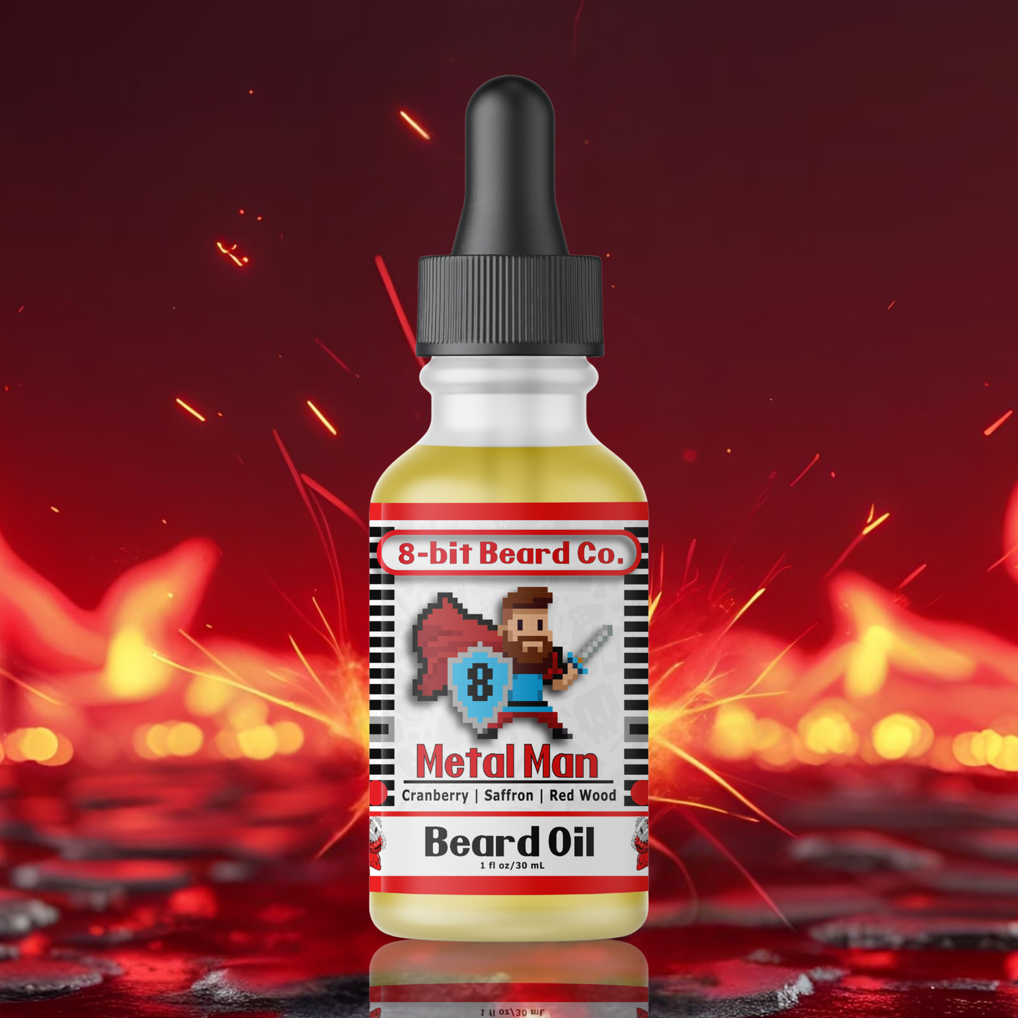 Metal Man | Beard Oil - Cranberry, Saffron, Red Wood