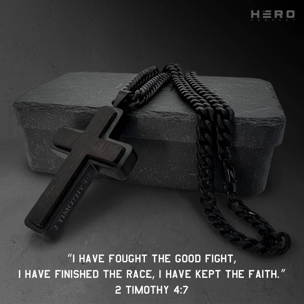 Never Forgotten Legacy Urn Cross Necklace - Helps Pair Veterans With A Service Dog Or Shelter Dog