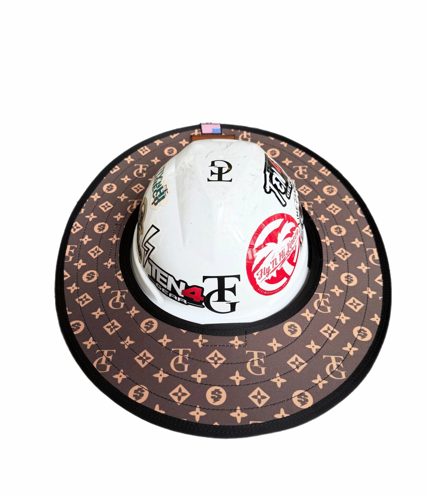 TG Brown Hard Hat Sun Shade Visor – Water-Resistant Worksite Visor for Full Brim & Kask Hard Hats