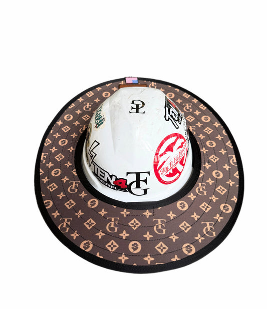 TG Brown Hard Hat Sun Shade Visor – Water-Resistant Worksite Visor for Full Brim & Kask Hard Hats