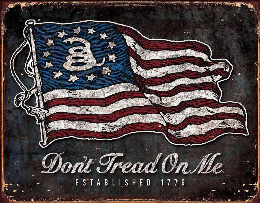 DTOM - Vintage Flag Tin Sign