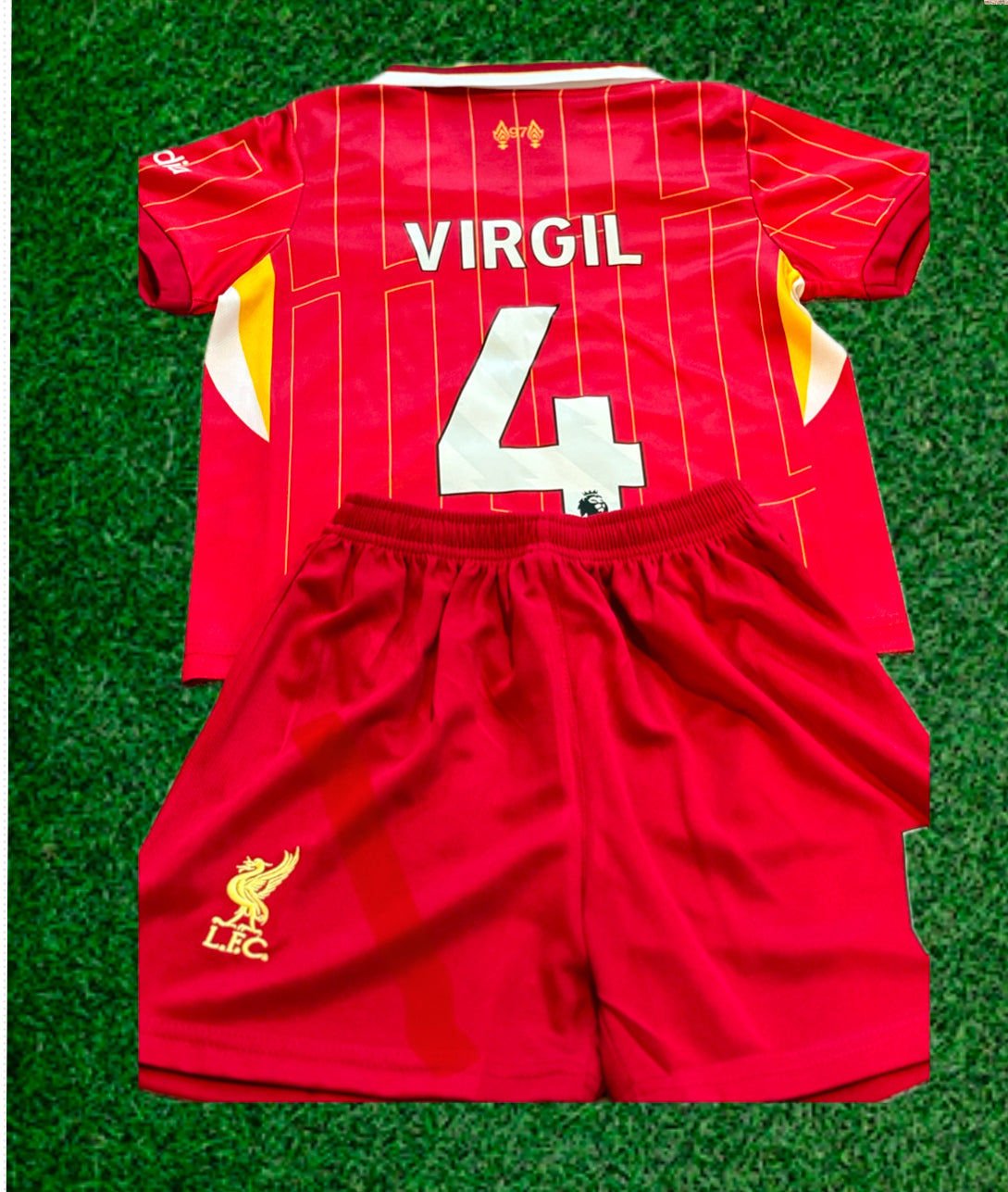 Virgil van Dijk Liverpool Kids Jersey Set Soccer Football Toddler Youth Tshirt