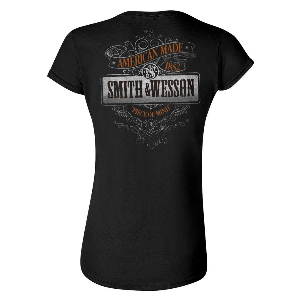 Smith & Wesson® Women's American Made Piece of Mind Premium Short Sleeve Tee in Black
