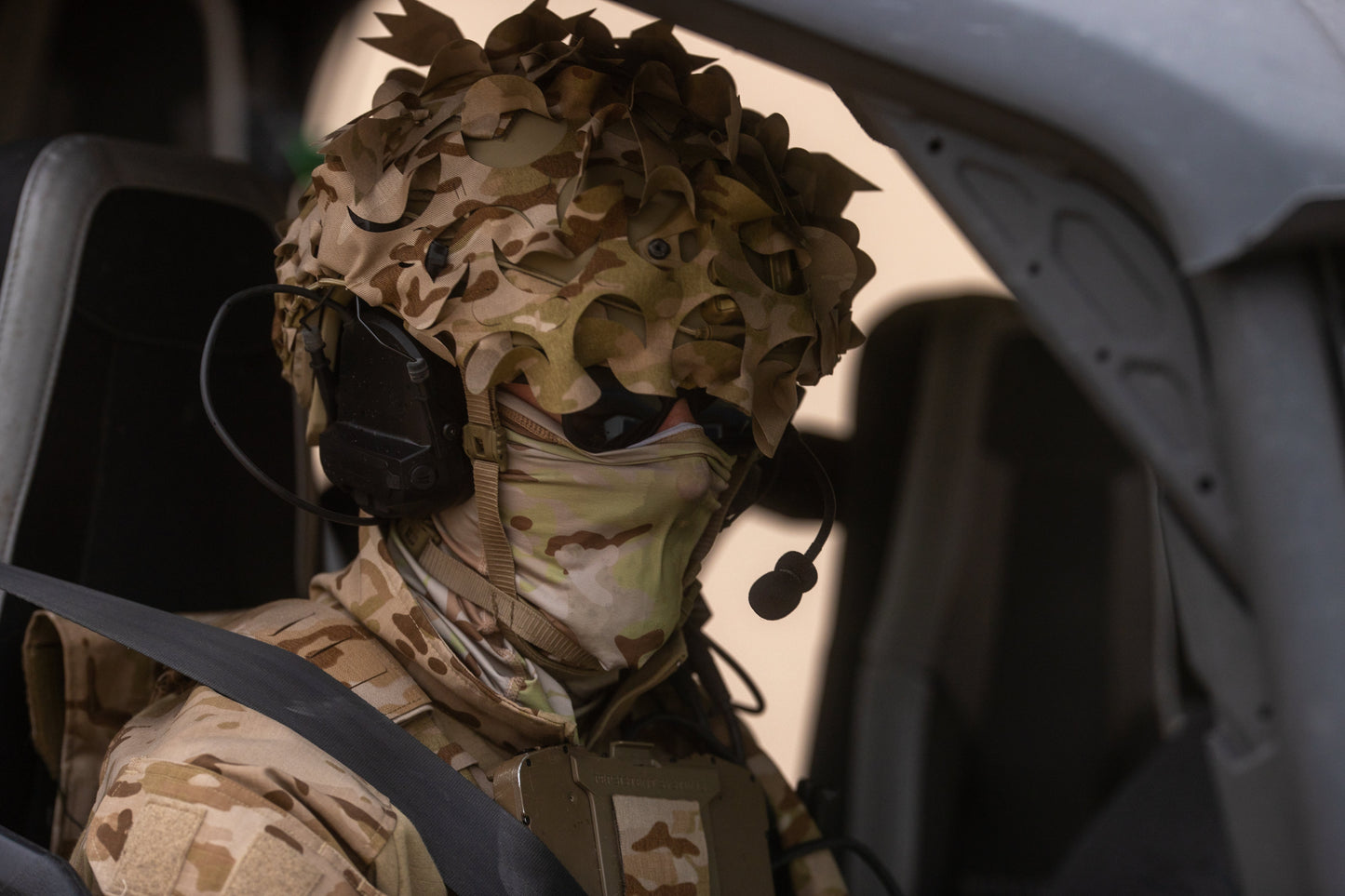 PolTact V2 Tactical STEREO DUAL COMMS Headset w/ Active Hearing Protection - Headset Only - Single Downlead: 4 Pole or 5 Pole Stereo