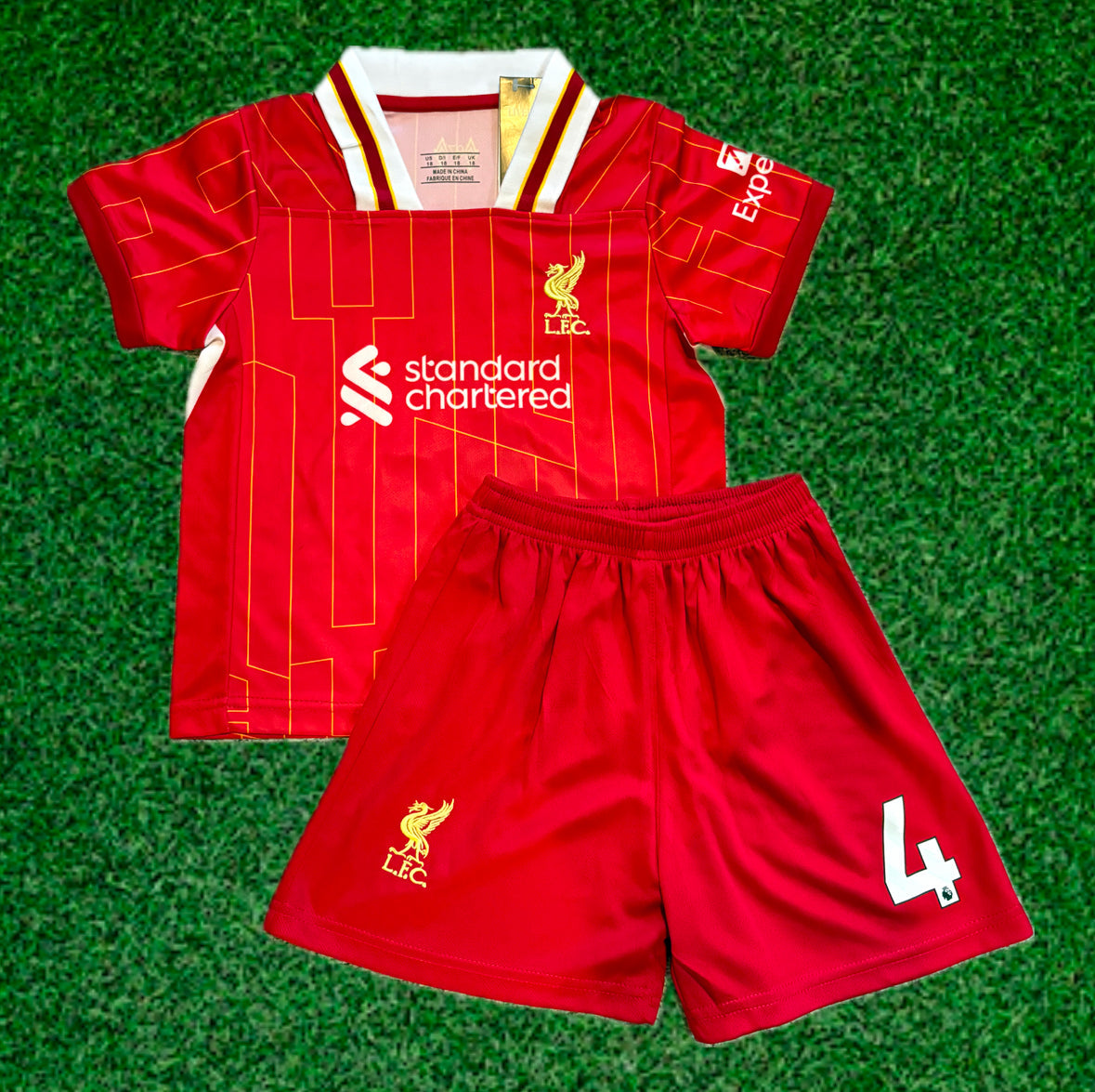 Virgil van Dijk Liverpool Kids Jersey Set Soccer Football Toddler Youth Tshirt