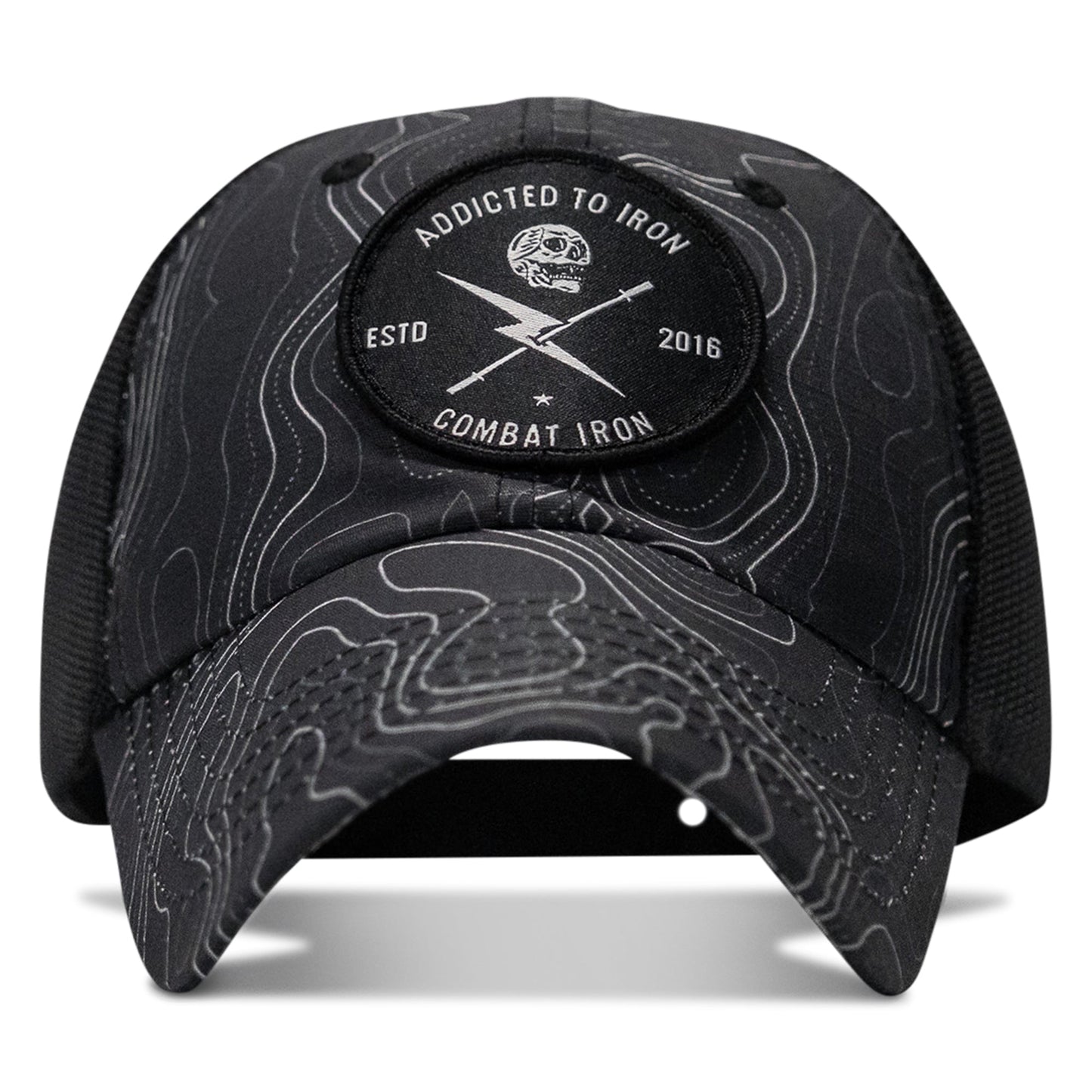 Addicted To Iron Patch Tactical Ripstop Mesh Snapback Hat