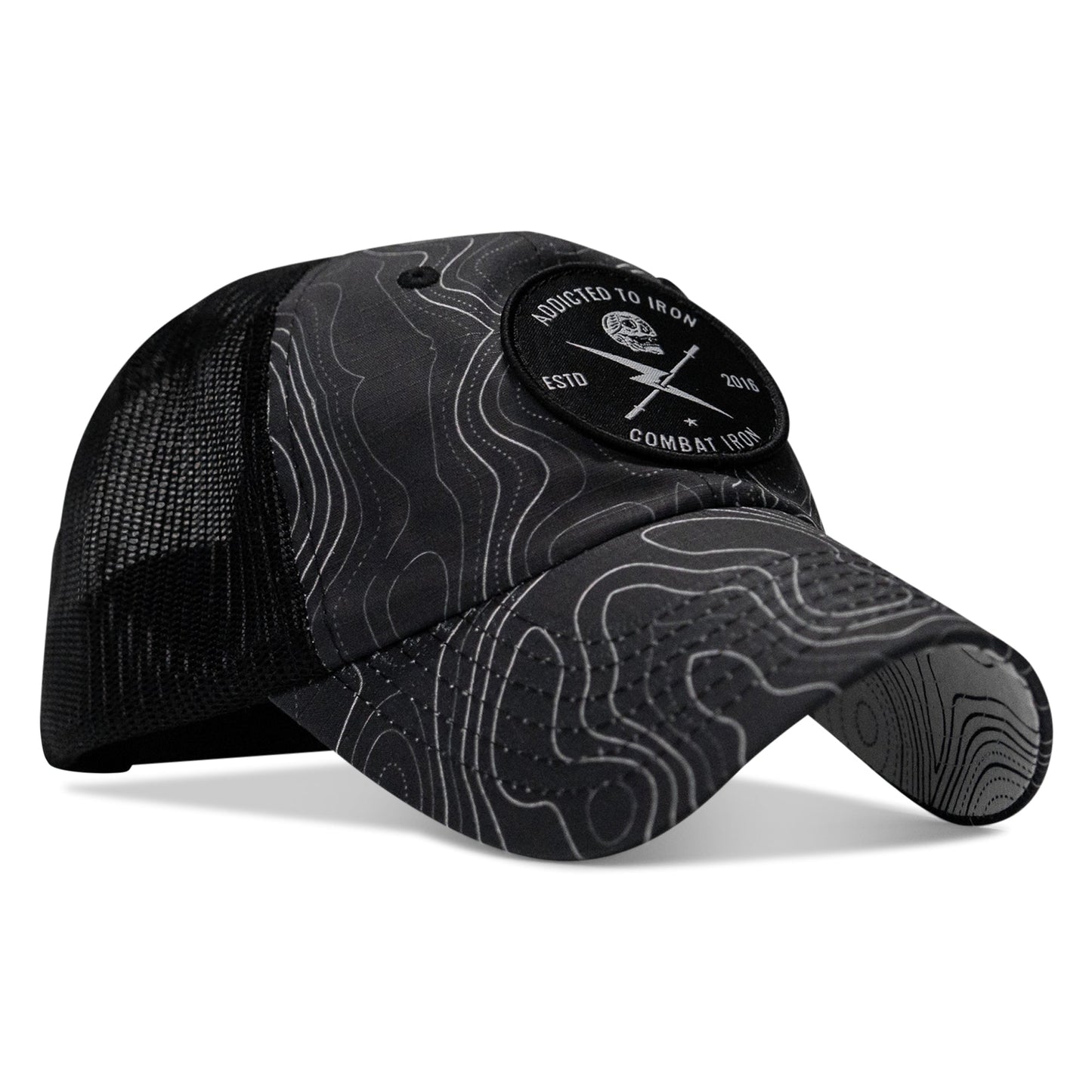 Addicted To Iron Patch Tactical Ripstop Mesh Snapback Hat