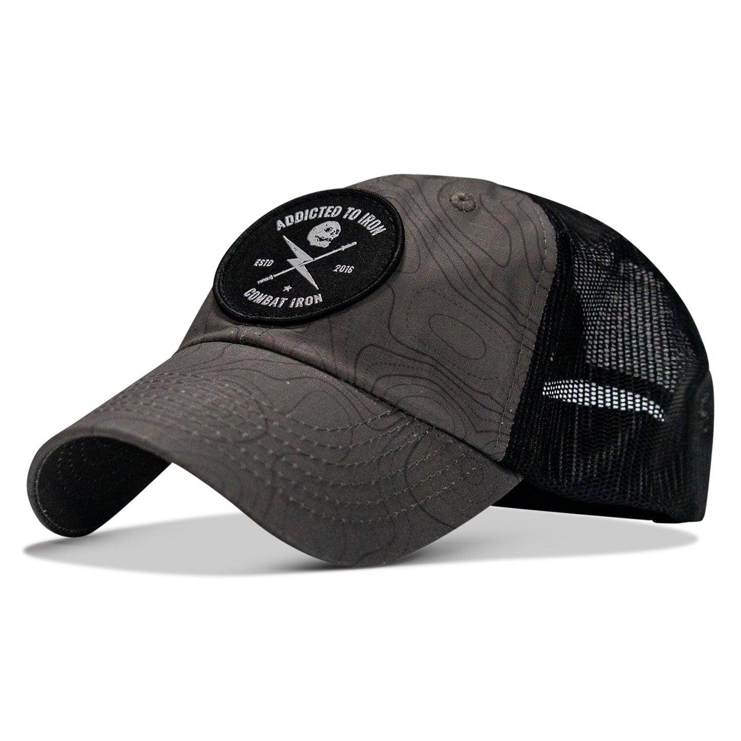 Addicted To Iron Patch Tactical Ripstop Mesh Snapback Hat