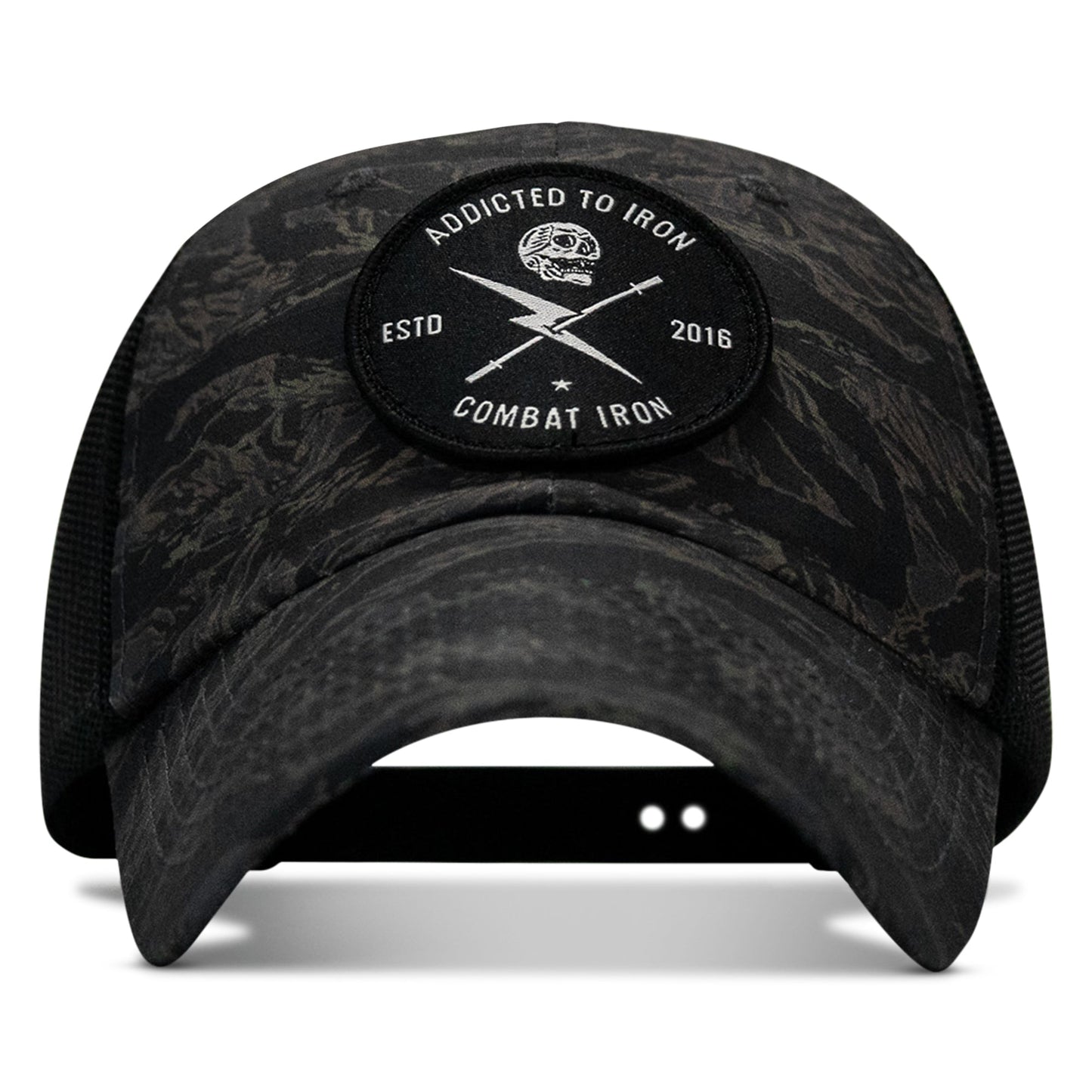 Addicted To Iron Patch Tactical Ripstop Mesh Snapback Hat