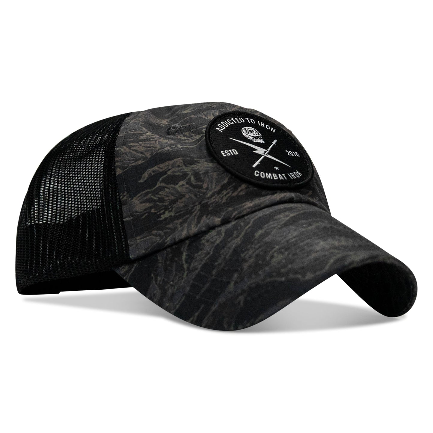 Addicted To Iron Patch Tactical Ripstop Mesh Snapback Hat