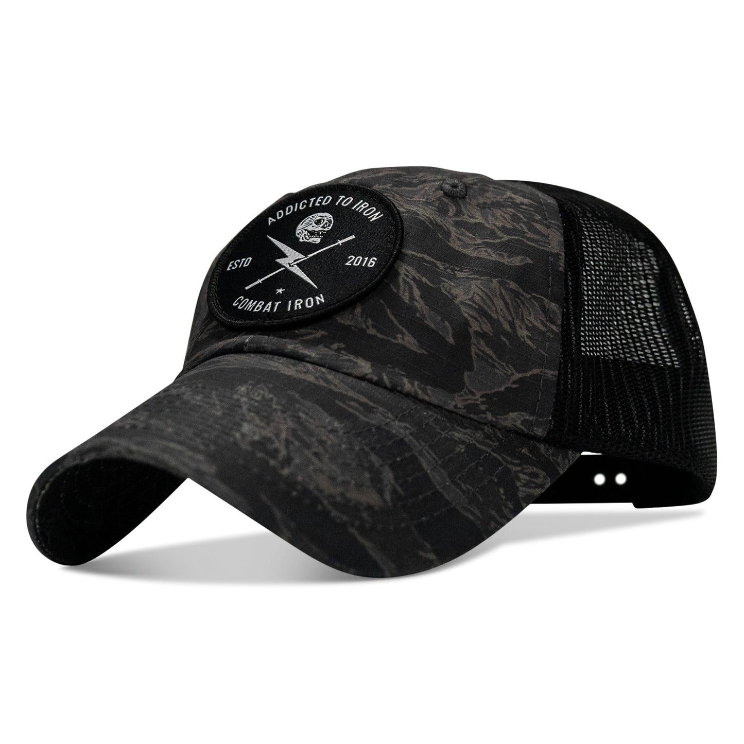 Addicted To Iron Patch Tactical Ripstop Mesh Snapback Hat