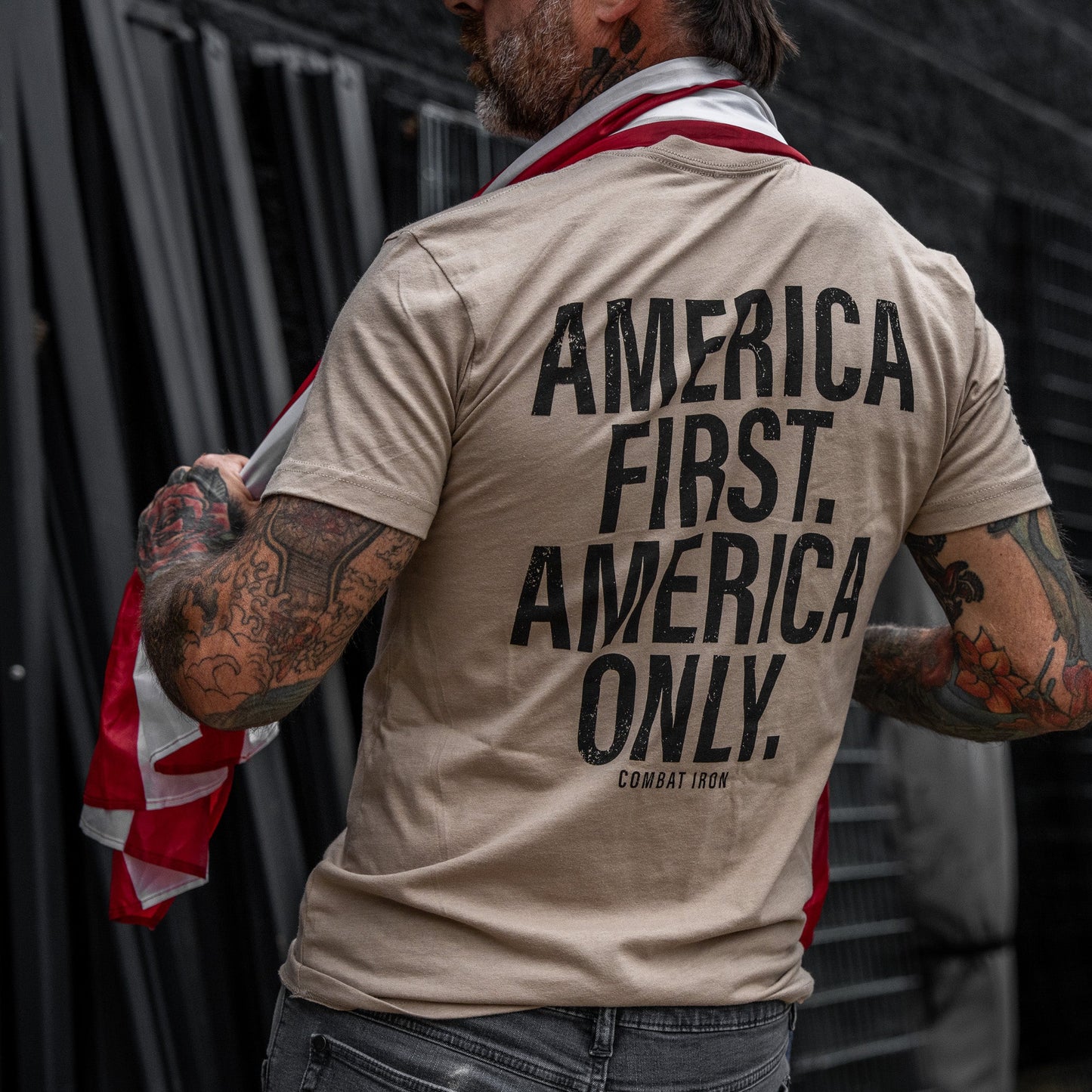 America First. American Only. Men's T-Shirt