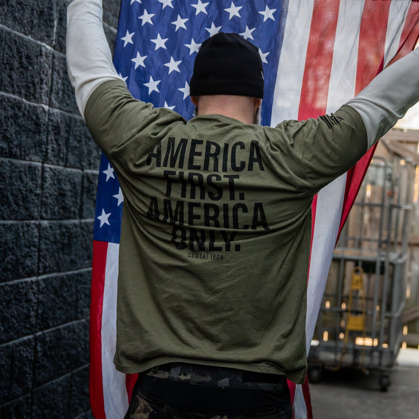 America First. American Only. Men's T-Shirt