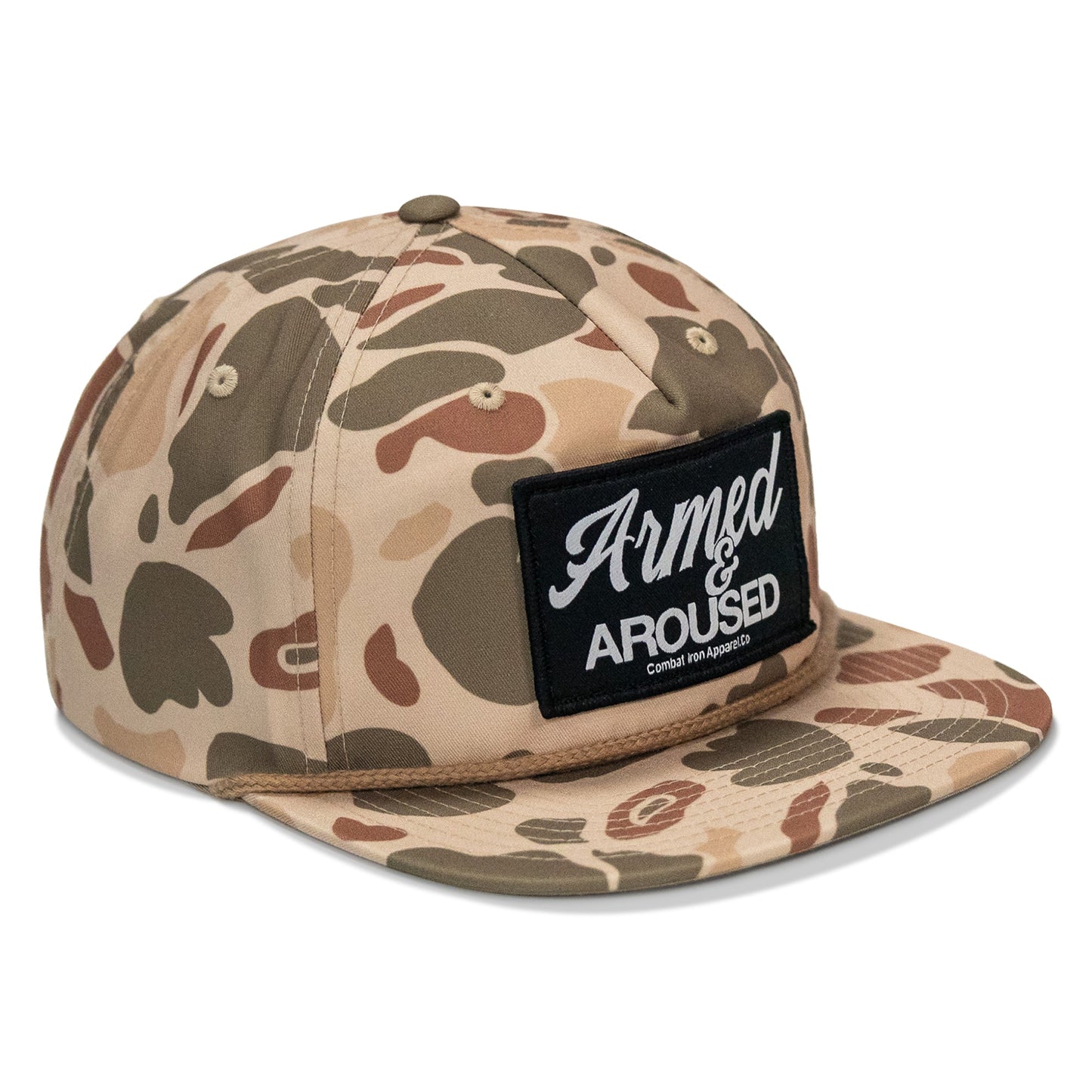 Armed & Aroused Patch Flatbill Snapback Hat