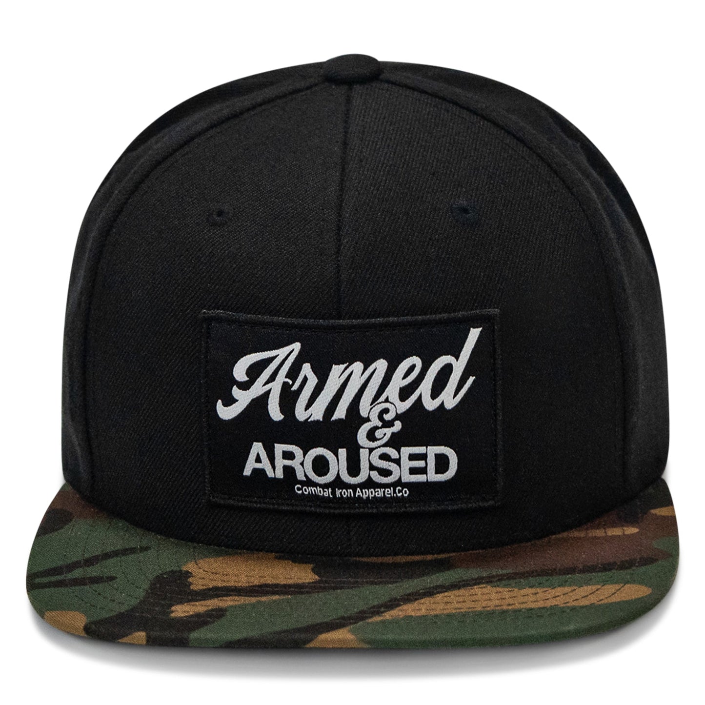 Armed & Aroused Patch Flatbill Snapback Hat