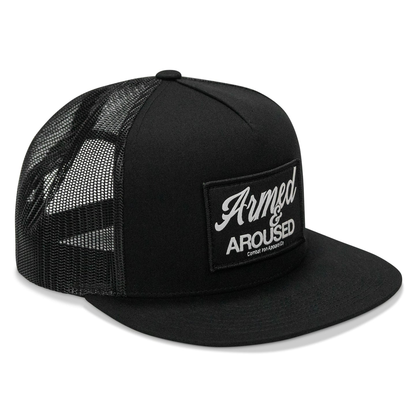 Armed & Aroused Patch Flatbill Snapback Hat