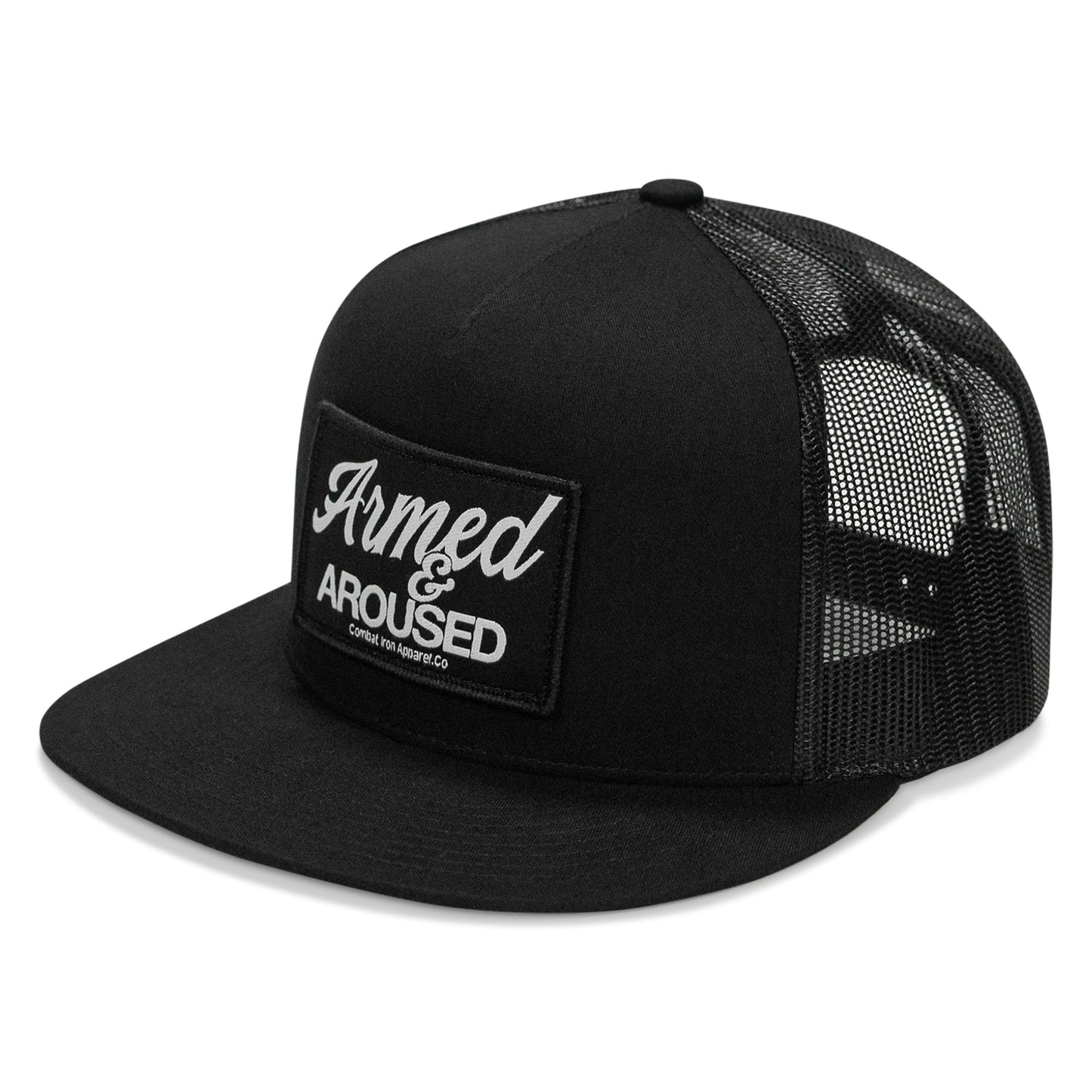 Armed & Aroused Patch Flatbill Snapback Hat