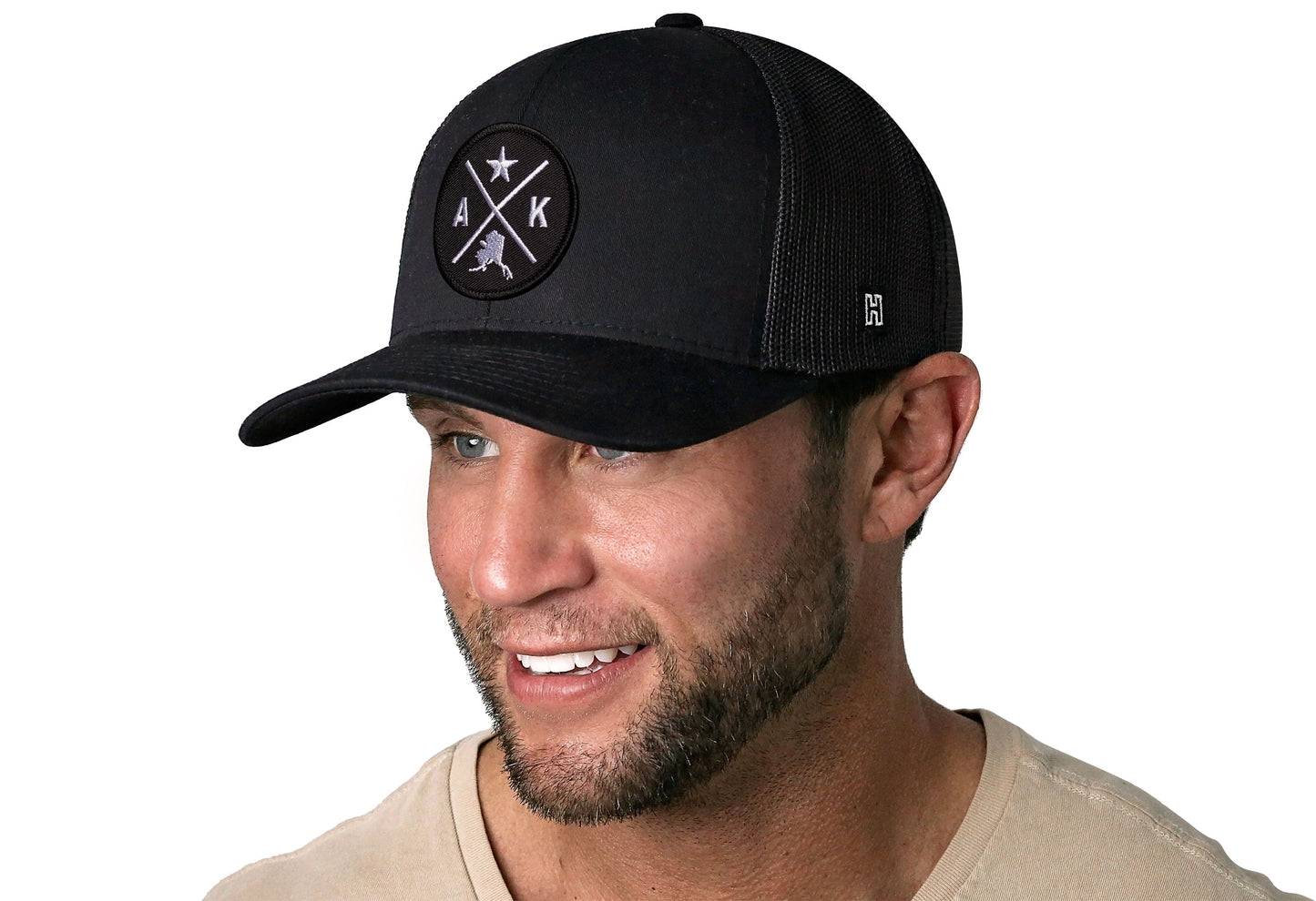 Alaska Trucker Hat  |  Black AK X Snapback