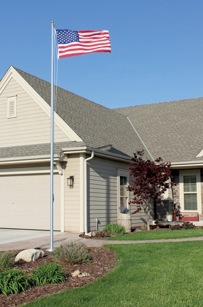 25’ Commercial-Grade Aluminum Flagpole 4-Section | Made in USA, UPS Shippable