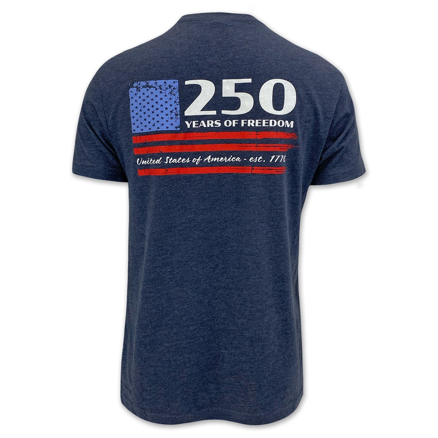 America's 250th Years of Freedom Flag T-Shirt (Vintage Navy)