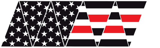 AMERICAN FLAG THIN RED LINE REFLECTIVE HELMET CREST