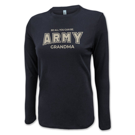 Army Grandma Women's Long Sleeve T-Shirt (Black)