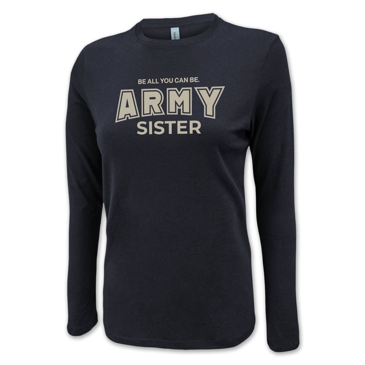 Army Sister Women's Long Sleeve T-Shirt (Black)
