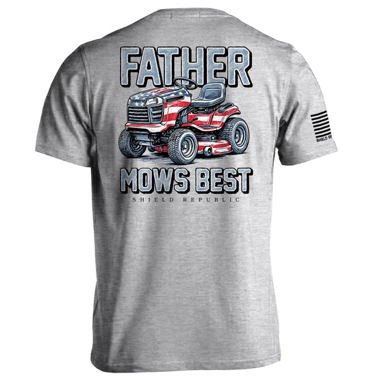 Father Mows Best Stars and Stripes