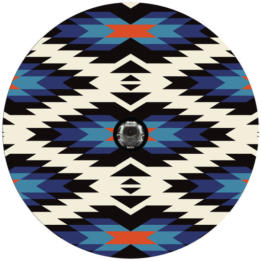 Aztec Serape Geometric Pattern Spare Tire Cover for Jeep, RV, Bronco, Camper, Van, Etc