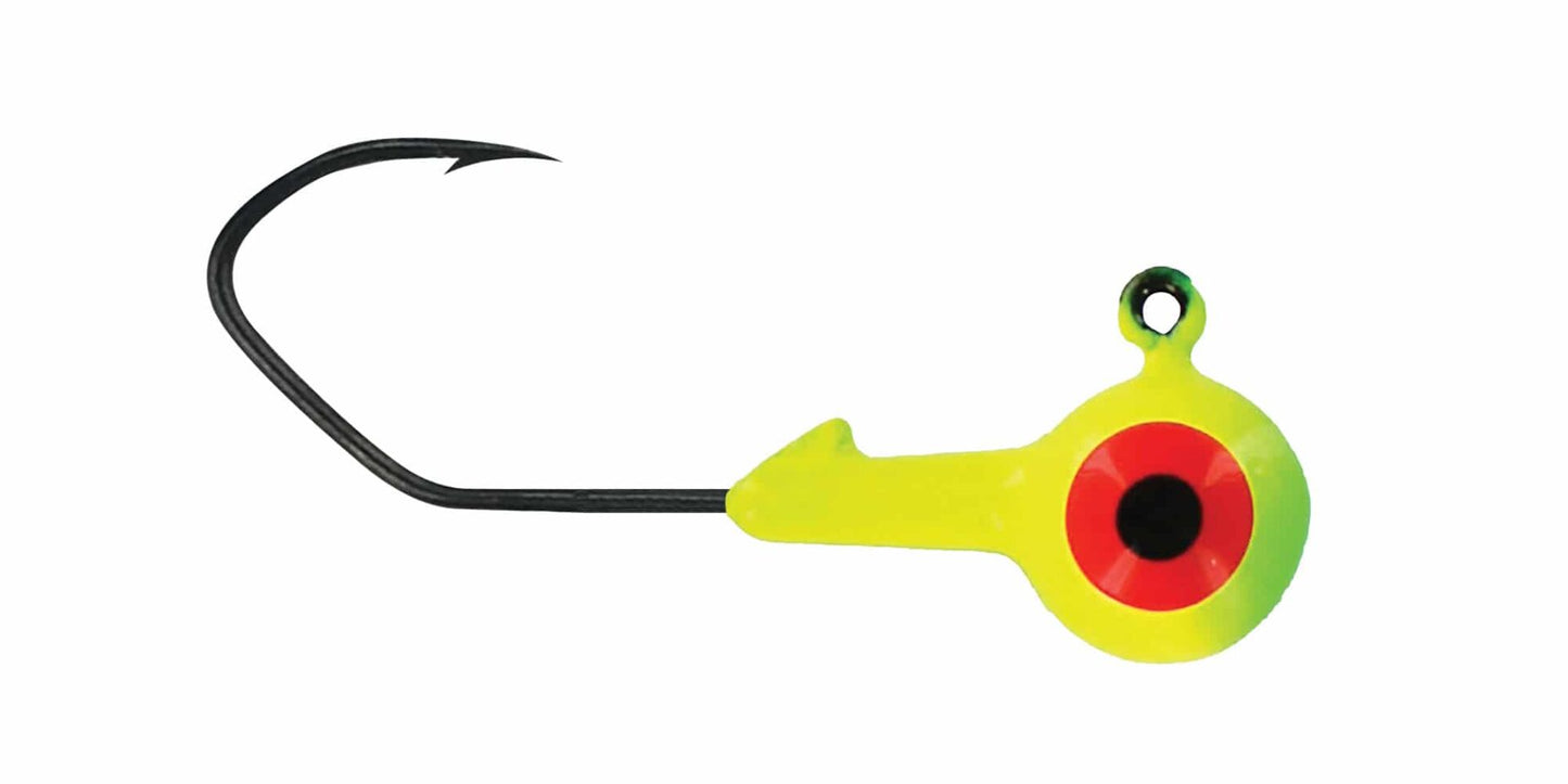 Cam's 30ct.  Honey Chartreuse (1/8 #2  Nasty Bend Hook) Life Like Double Paint Jig Head