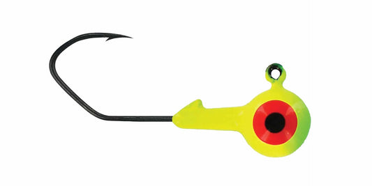 Cam's 30ct.  Honey Chartreuse (1/8 #2  Nasty Bend Hook) Life Like Double Paint Jig Head