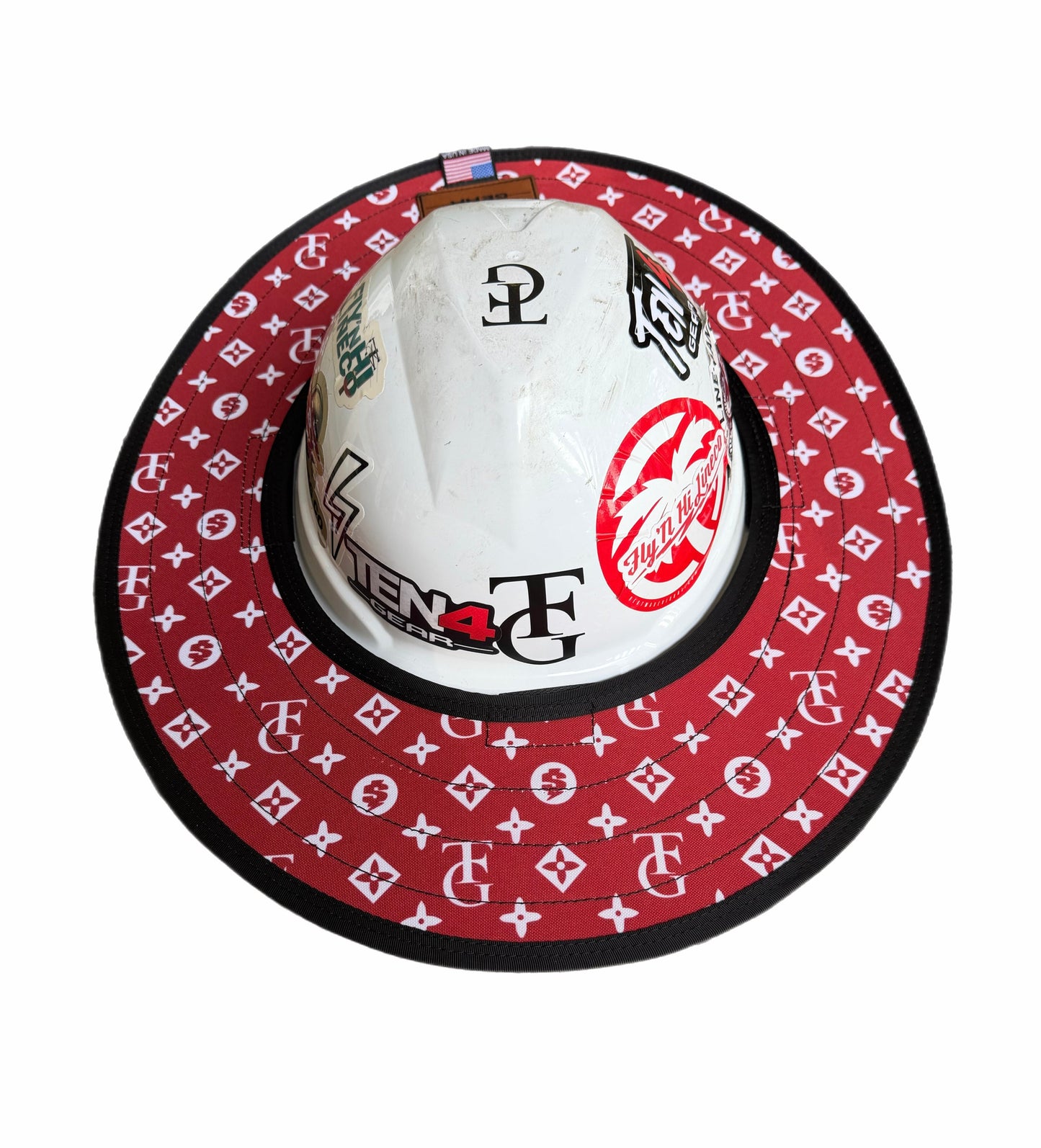 TG -Red Hard Hat Sun Shade Visor