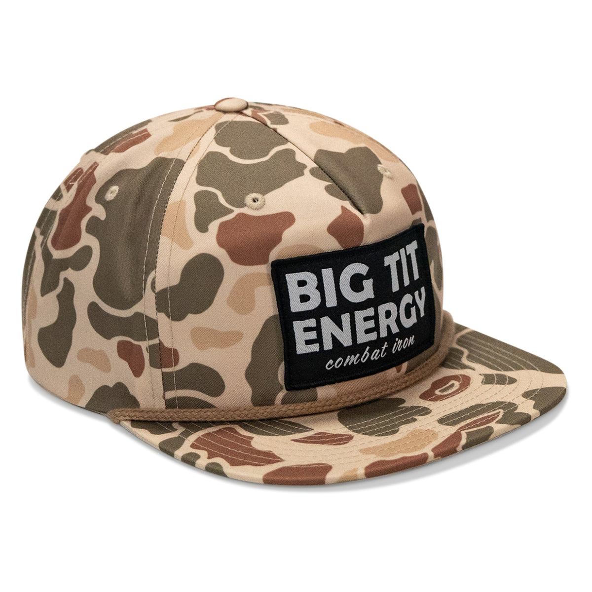 Big Tit Energy Patch Flatbill Snapback Hat