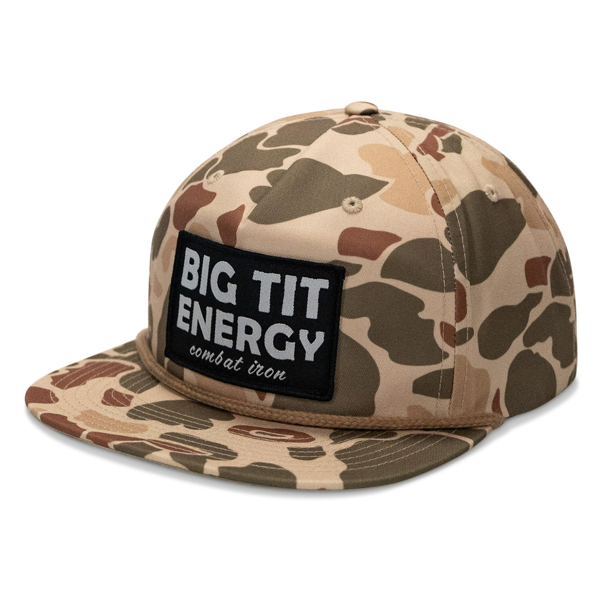 Big Tit Energy Patch Flatbill Snapback Hat